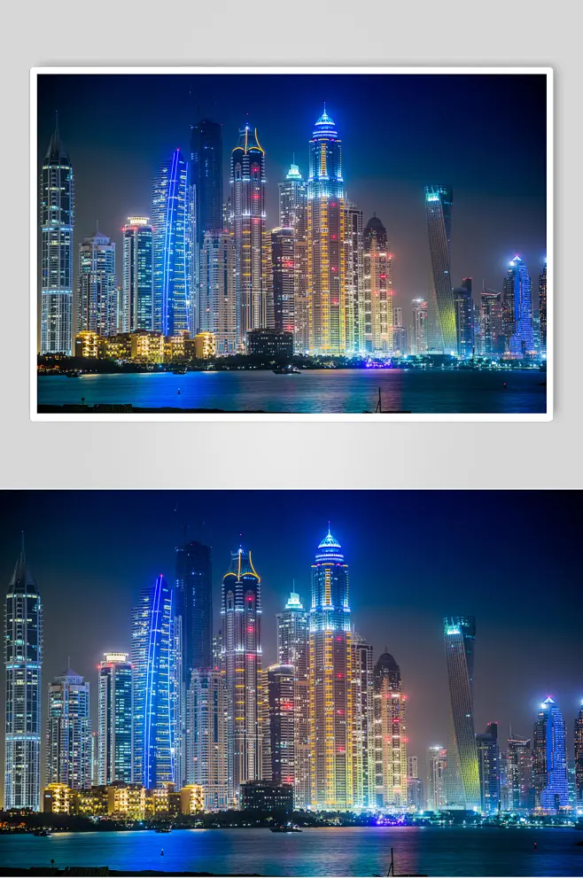 繁华都市城市风景缤纷 城市夜景摄影图-花瓣网