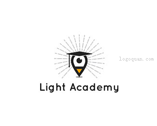 light学院logo学院logo光芒博士帽培训笔尖坐标教育商标设计图标图形