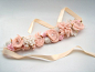 Boho Flower Crown Ligh Pink Nude and Cream Felt by VictoriasClass: 