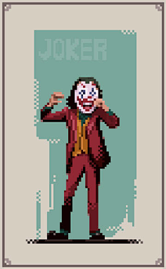 像素画超话  #pixelart# u小丑(2019) 676767671陈艺柯采集