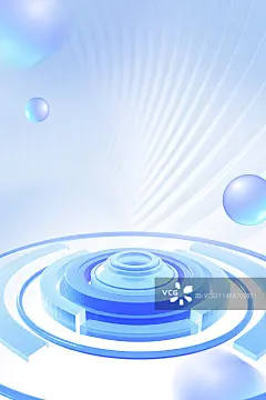 微软风蓝色金融科技互联网背景海报3D立体图片素材