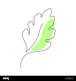 Contour Line Drawing Leaf Of Modern Minimalism Art, Aesthetic Cont Stock  Vector Illustration Of Background, Artwork: 152233649 |  truongquoctesaigon.edu.vn