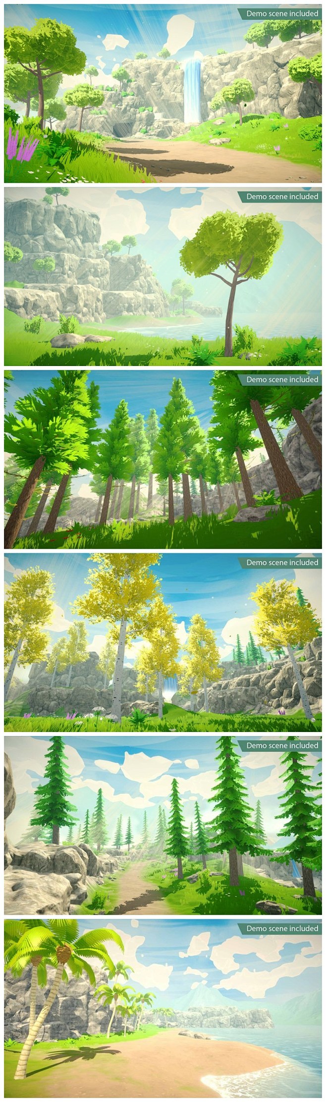 unity3d风格化幻想冒险环境梦幻卡通...