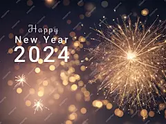 PSD 新年庆祝贺卡与烟花