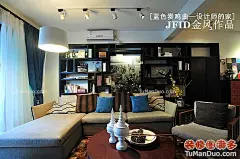 [蓝色奏鸣曲--100平方深圳设计师的家手机壁纸-现代-东南亚-中户型-客厅-实景图-沙发-绿色]