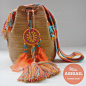 Adorned handmade Wayuu mochila by MissAbigailShop on Etsy, $135.00: