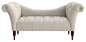 Cameron Tufted Chaise, Talc contemporary bedroom benches