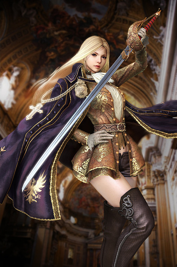 blond female knight ...