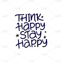 幸福,矢量,表现积极,文字,短语,举起手,星形,平坦的,禅宗,灵感