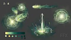 主题：电蟒青影 特效设计稿+实现-游戏特效原创作品-Magesbox