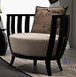 新中式单人沙发椅 现代中式实木休闲沙发会所 白梅印花沙发组合-淘宝网