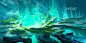 Square landscapes, Anton Fadeev : Partly inspired by the works of Ryan Lang for Moana