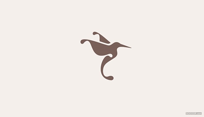 飞翔的大雁简洁logo设计-你好LOGO...
