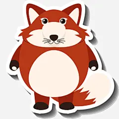 红色胖狐狸免抠素材 设计图片 免费下载 页面网页 平面电商 创意素材 png素材