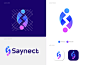 Modern S letter logo for Saynect