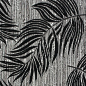 Retro Linear Palm Leaf Cotton Spandex Blend Knit Fabric - Love this retro, vintage style print!  Larger black large scale palm leaf with a black linear background print on a white soft cotton spandex rayon blend knit.  Fabric is soft, with a nice drape an
