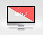 Computer screen on white background mock up Free Psd