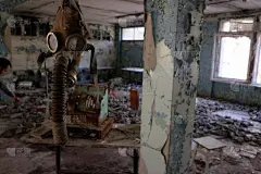 被抛弃的,建筑体,过时的,超现实主义的,怪异,砖,核辐射,废城,无人迹,复古风格