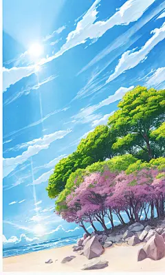 自然风光 海滩 阳光 壁纸 封面