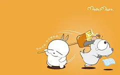 可爱卡通流氓兔电脑壁纸图片#动漫图片#高清来源：http://www.acgrenwu.cn/tupian/