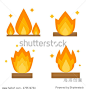 Fire flame hot burn and fire flame vector icon