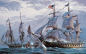 General 1920x1200 painting sailing ship American flag sea ship artwork rigging (ship) vehicle