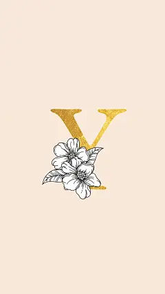 Golden Floral Alphabet Y Instagram Highlight