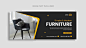 Minimal furniture facebook cover page template