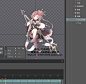 二次元人物卡牌全身像女 spine骨骼动画文件立绘飘带伪3d动作素材-淘宝网
