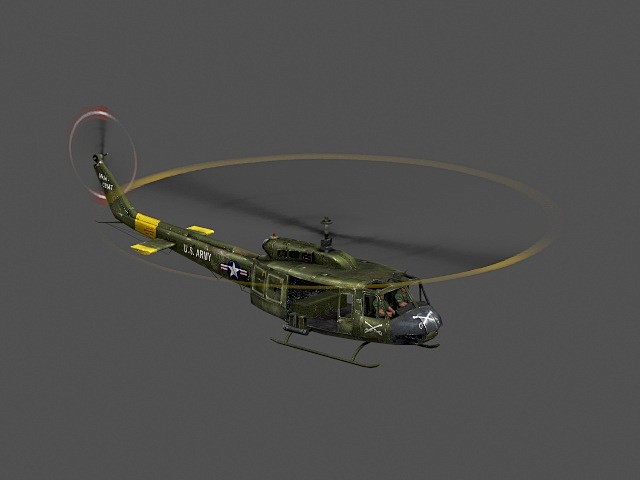 3D游戏卡通模型素材资源/直升飞机UH-...