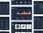 设计下仪表板，明亮的Web UI仪表板套件 UI设计 