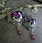 SOLD Sterling Silver Mother Daughter Celestial Moon in Bright Pink
