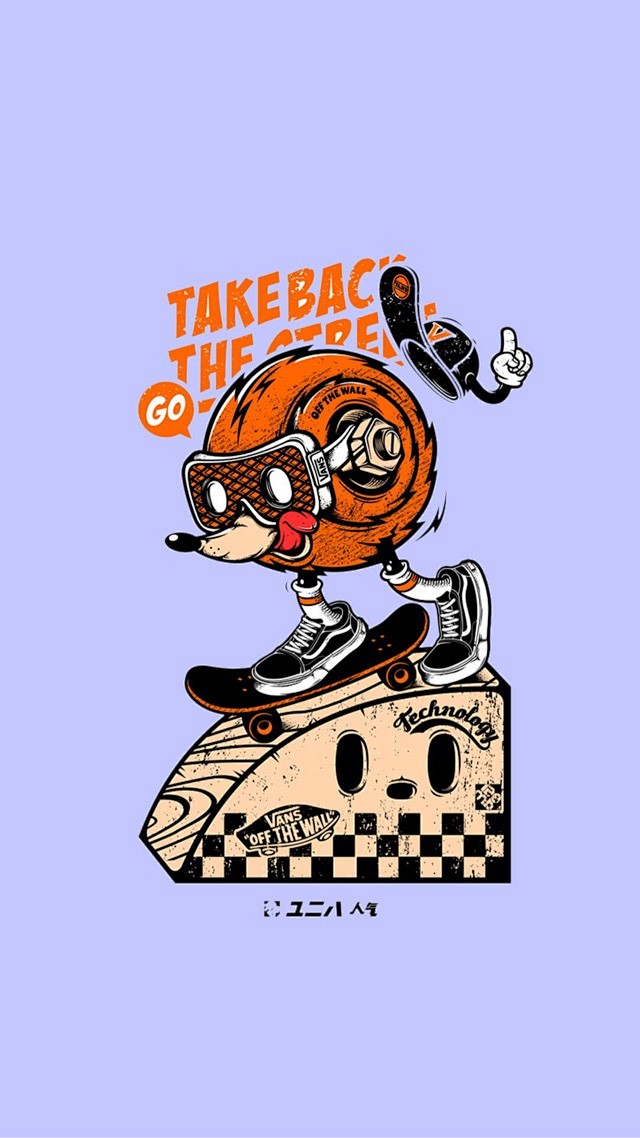 画随其心从★nocker转采于2021-01-19 21:47:57滑板插画-潮画随其心该