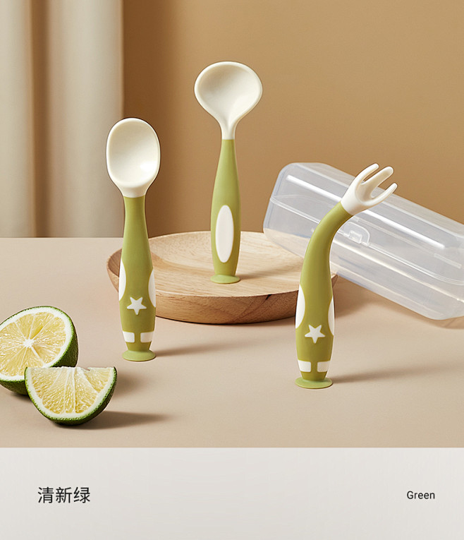 宝宝婴儿勺子学吃饭训练勺辅食工具儿童餐具...