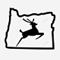 俄勒冈州俄勒冈州制造白鹿标牌图标 标识 标志 UI图标 设计图片 免费下载 页面网页 平面电商 创意素材