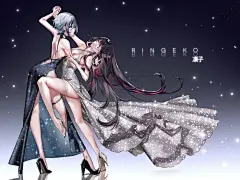✔《原神》阿蕾奇诺＆哥伦比娅 RINGEKO凛子作品 动漫美少女 二次元手绘 游戏同人插画
