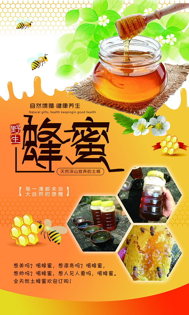 蜂蜜宣传海报设计