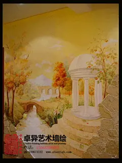 4酒店壁画 主题餐厅墙绘——卓异墙绘