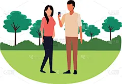 人,休闲装,动画片,多样,白色人种,公园,人种,面部表情,讨论,相伴