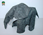非洲象手工折纸 大象折纸DIY图解教程