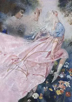 Nadezhda Illarionova｜格林童话
俄罗斯插画艺术家
 
Nadezhda的画作以其精巧的构图和细腻的笔触著称。她的作品展现了对色调的美妙运用，对色彩的巧妙处理，以及对质感的绝佳利用。她创作出强烈的构图，服务于她的故事叙述。
在Nadezhda的插画中，不仅看到了童话的纯真，还能感受到一种扭曲而狡猾的气氛，仿佛是“格林”而非“迪士尼”的童话世界。她的作品用异想天开的手法创造了看似天真的儿童故事，但其中蕴含的黑暗与朴实色调，让人感受到一种独特的艺术魅力。
	
“人鱼把歌声别在发梢
将鳞片寄往