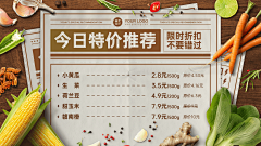 商超百货降价打折价格表实景电视屏横屏动图