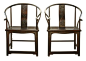 Pair of Chinese Armchairs - $1200.: 
