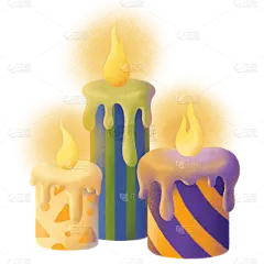 手绘-万圣节氛围节日元素贴纸1