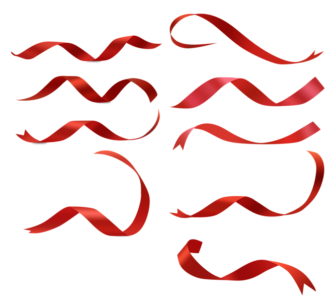 红色飘带免抠素材元素图片背景png