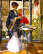 20世纪初美国印象派画家Richard Edward Miller 。1898年获得学校的奖学金到法国留学，并进入早期相当成功的巴黎沙龙。1905年前往吉维尼和朋友也是同事艺术家的弗雷德里克卡尔同住，正好是莫奈的邻居。世纪之交Miller的把主题放在巴黎时髦女性和阳光下悠闲的生活，他的作品具有很强的装饰性。