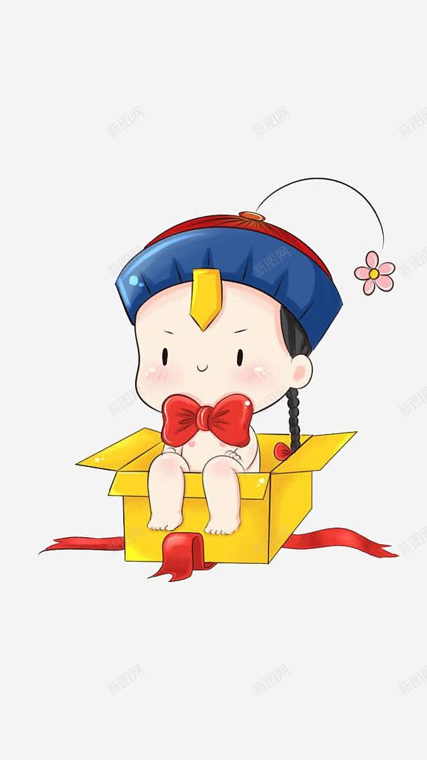 卡通Q版贴纸小人 页面网页 平面电商 创...
