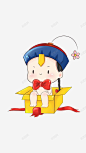 卡通Q版贴纸小人 页面网页 平面电商 创意素材