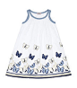 Monnalisa Butterfly Embroidered Dress