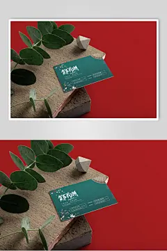 复古国潮名片样机设计